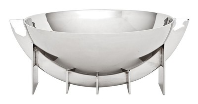 4251287768909 - Designer Edelstahl Schale 30 x 25 x H 115 cm - Luxus QualitÃ¤t