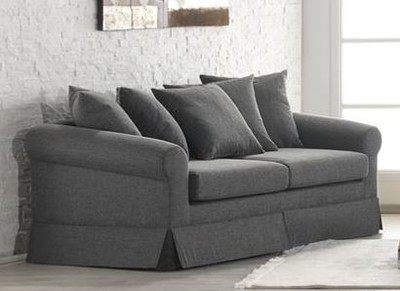 4251287769494 - Lounge Wohnzimmer 3er Sofa Marbella Mittelgrau - Hotel MÃ¶bel