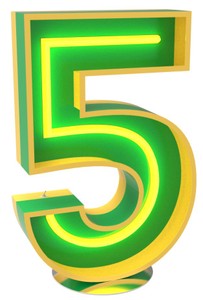 Delightfull Luxus Leuchtzahl F&uuml;nf – Bild 1