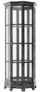 4251287769944 - Designer Vitrinenschrank Schwarz 86 x 86 x H 207 cm - Luxus Hotel & Boutique MÃ¶bel