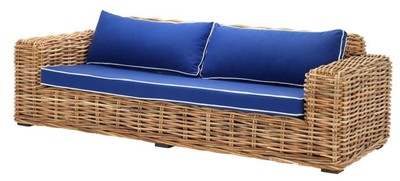 4251287770087 - Designer Rattan Sofa 230 x 88 x H 69 cm - Luxus Wohnzimmer MÃ¶bel
