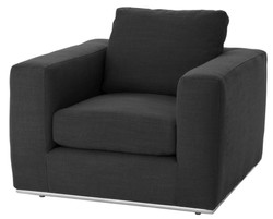 4251287771015 - Luxus Sessel Schwarz 94 x 100 x H 76 cm - Hotel Sessel MÃ¶bel