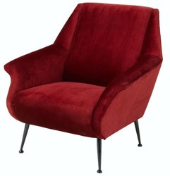 4251287771022 - Luxus Sessel Rot 88 x 80 x H 91 cm - Designer Club MÃ¶bel
