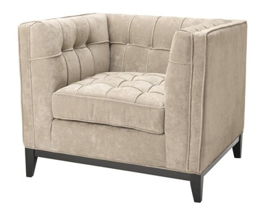 4251287771107 - Luxus Sessel Greige 94 x 82 x H 77 cm - Hotel Kollektion