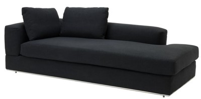 4251287772197 - Designer Sofa Schwarz Linksseitig 231 x 101 x H 85 cm - Luxus Wohnzimmer MÃ¶bel