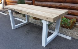 4251287772289 - Luxus Massivholz Esstisch - Eiche Weiss - 200 cm x 90 cm x H80 cm - Schwere Ausführung 4251287772289 - Luxus Massivholz Esstisch - Eiche Weiss - 200 cm x 90 cm x H80 cm - Schwere Ausführung