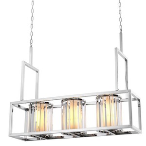 4251287772449 - Luxus Kronleuchter Silber 120 x 32 x H 98 cm - Hotel Restaurant MÃ¶bel