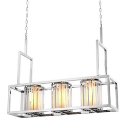 4251287772449 - Luxus Kronleuchter Silber 120 x 32 x H 98 cm - Hotel Restaurant MÃ¶bel