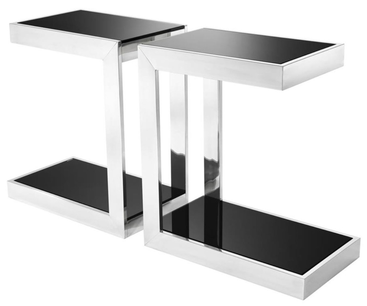 Casa Padrino Luxury Stainless Steel Consoles Set Of 2 70 X 40 X H 79 Cm Limited Edition