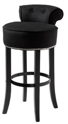4251287773071 - Barstuhl Schwarz 46 x 50 x H 91 cm - Luxus Barhocker
