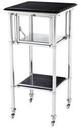 4251287773354 - Luxus Beistelltisch auf Rollen 39 x 39 x H 80 cm - Hotel Accessoires