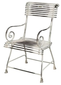 4251287773705 - Gartenstuhl aus Schmiedeeisen - verschiedene Farben - 44 cm x 54 cm - Luxus GartenmÃ¶bel