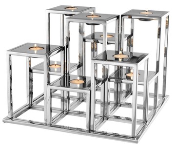 4251287773675 - Luxus Edelstahl Teelichthalter - Designer Hoteleinrichtung