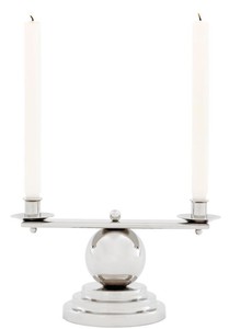 4251287773811 - Luxus Kerzenhalter Silber 34 x H 165 cm - Designer Accessoires