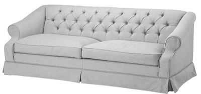 4251287773965 - Designer Sofa Hellgrau 210 x 93 x H 79 cm - WohnzimmermÃ¶bel