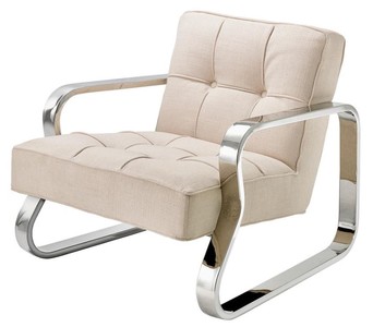 4251287774047 - Luxus Sessel Naturfarbig 72 x 80 x H 64 cm - Designer MÃ¶bel