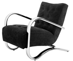 4251287774054 - Luxus Sessel Schwarz 64 x 82 x H 75 cm - Designer MÃ¶bel