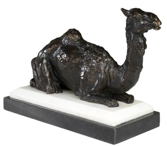 4251287774122 - Designer Bronzefigur Kamel auf Sockel 37 x 15 x H 24 cm - Edel & Prunkvoll