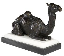 4251287774122 - Designer Bronzefigur Kamel auf Sockel 37 x 15 x H 24 cm - Edel & Prunkvoll