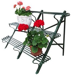 4251287775150 - BlumenstÃ¤nder aus Schmiedeeisen mit 3 Etagen - verschiedene Farben -  120 cm x 45 cm x H70 cm - Luxus GartenmÃ¶bel