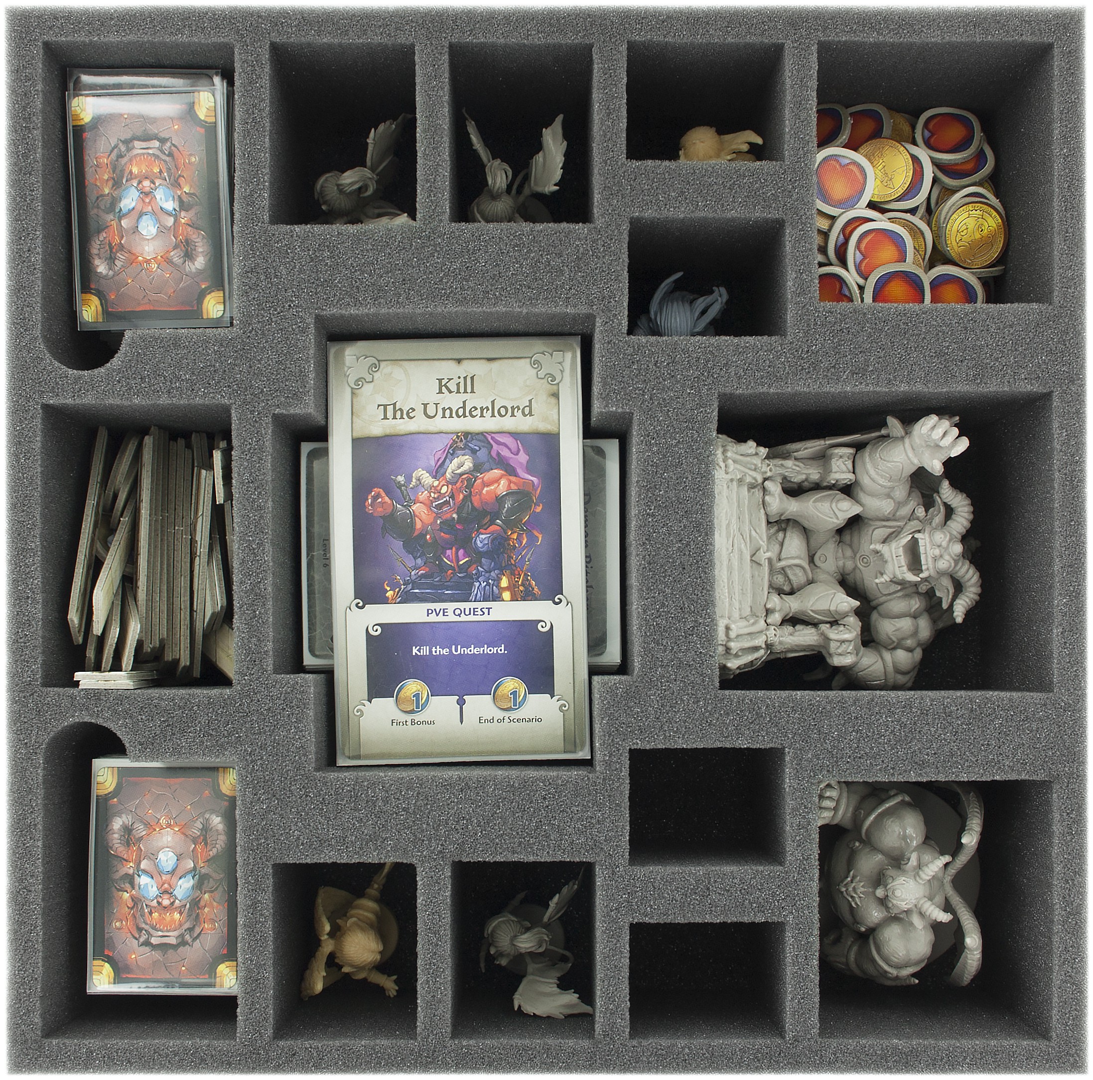 Foam tray value set for Arcadia Quest: Inferno without Tiles