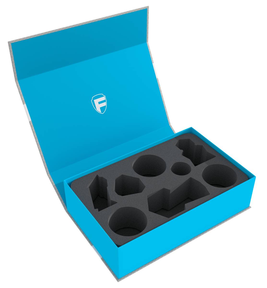 Feldherr Magnetic Box Gialla Per 16 Miniature Su Base 25mm - Trasporto E Stoccaggio Con Schiuma Made In Germany