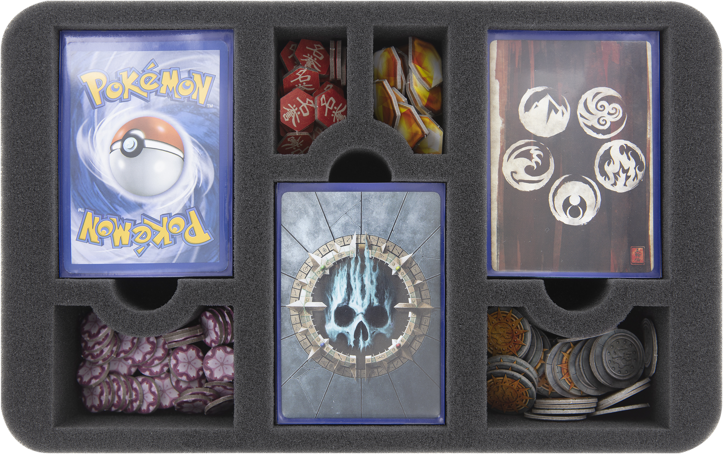HS050A017 Vassoio In Schiuma Feldherr Per Keyforge Carte Gettoni 