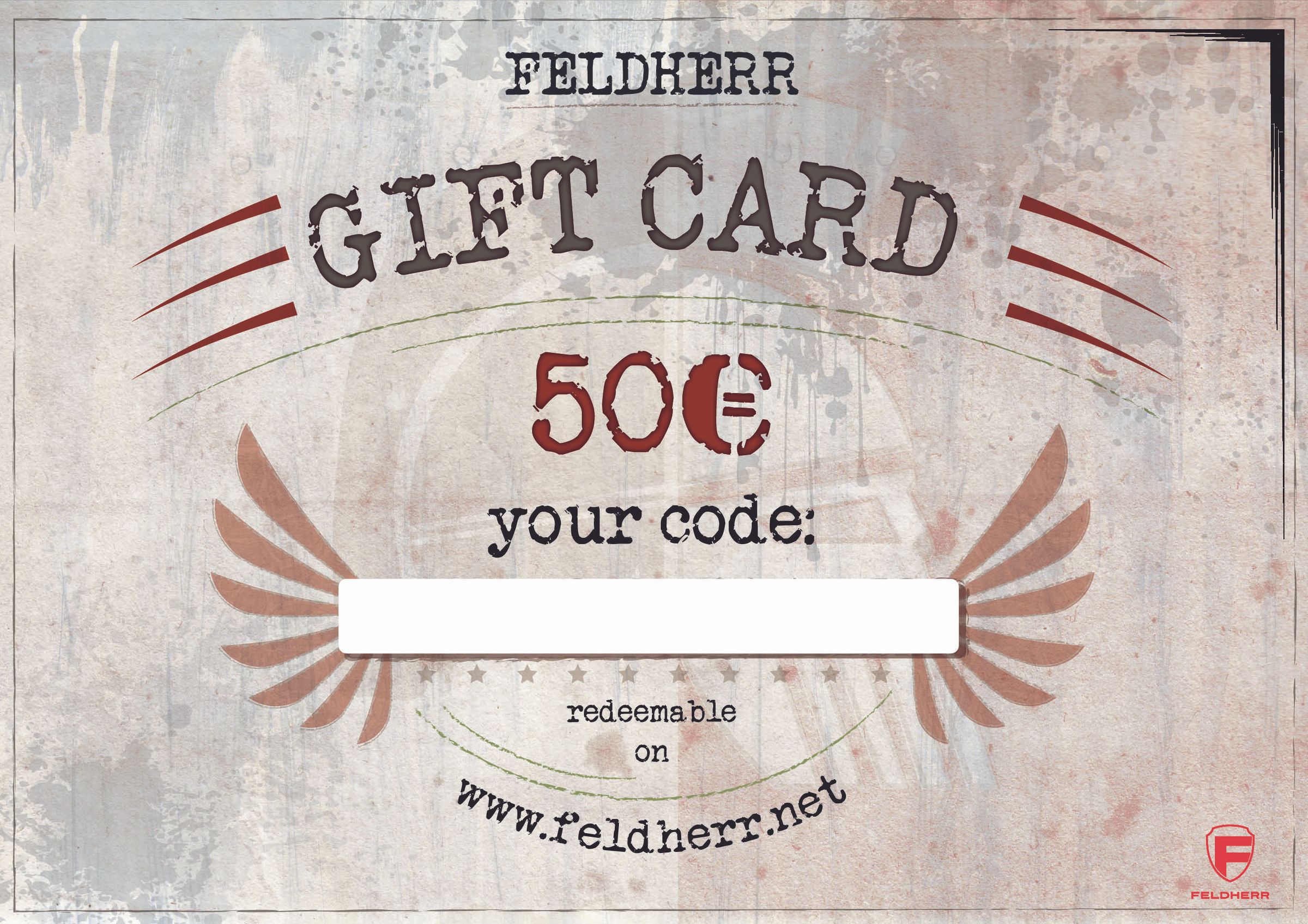 Feldherr Print At Home Gift Card 50 Feldherr In Tutto Il Mondo