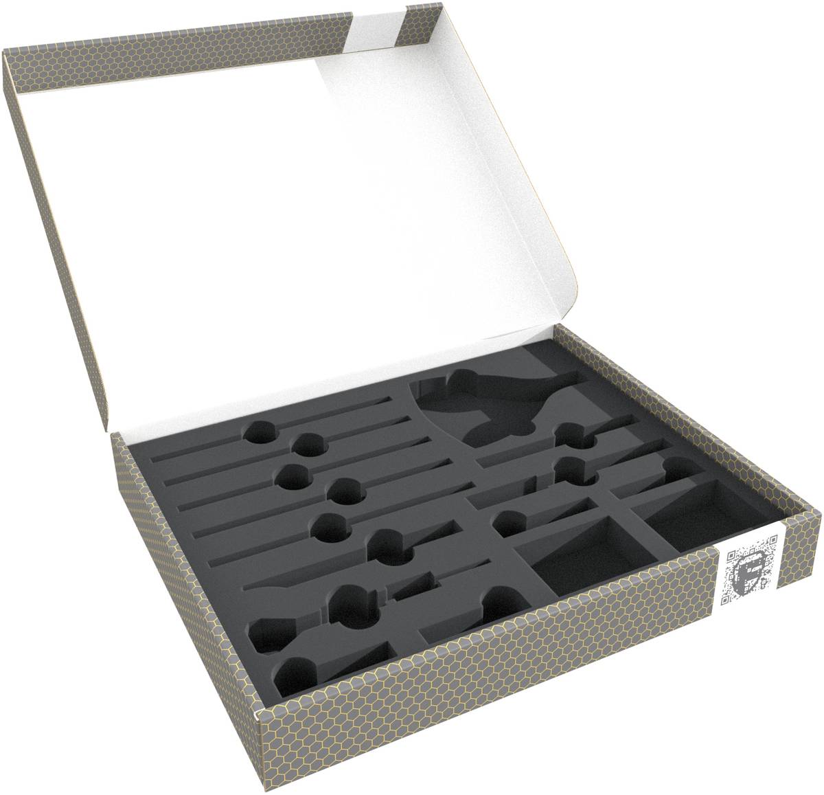 Boîte De Rangement Feldherr FSLB040 Pour Trains Miniatures échelle Z - Avec 10 Emplacements En Mousse (325x17x25 Mm)
