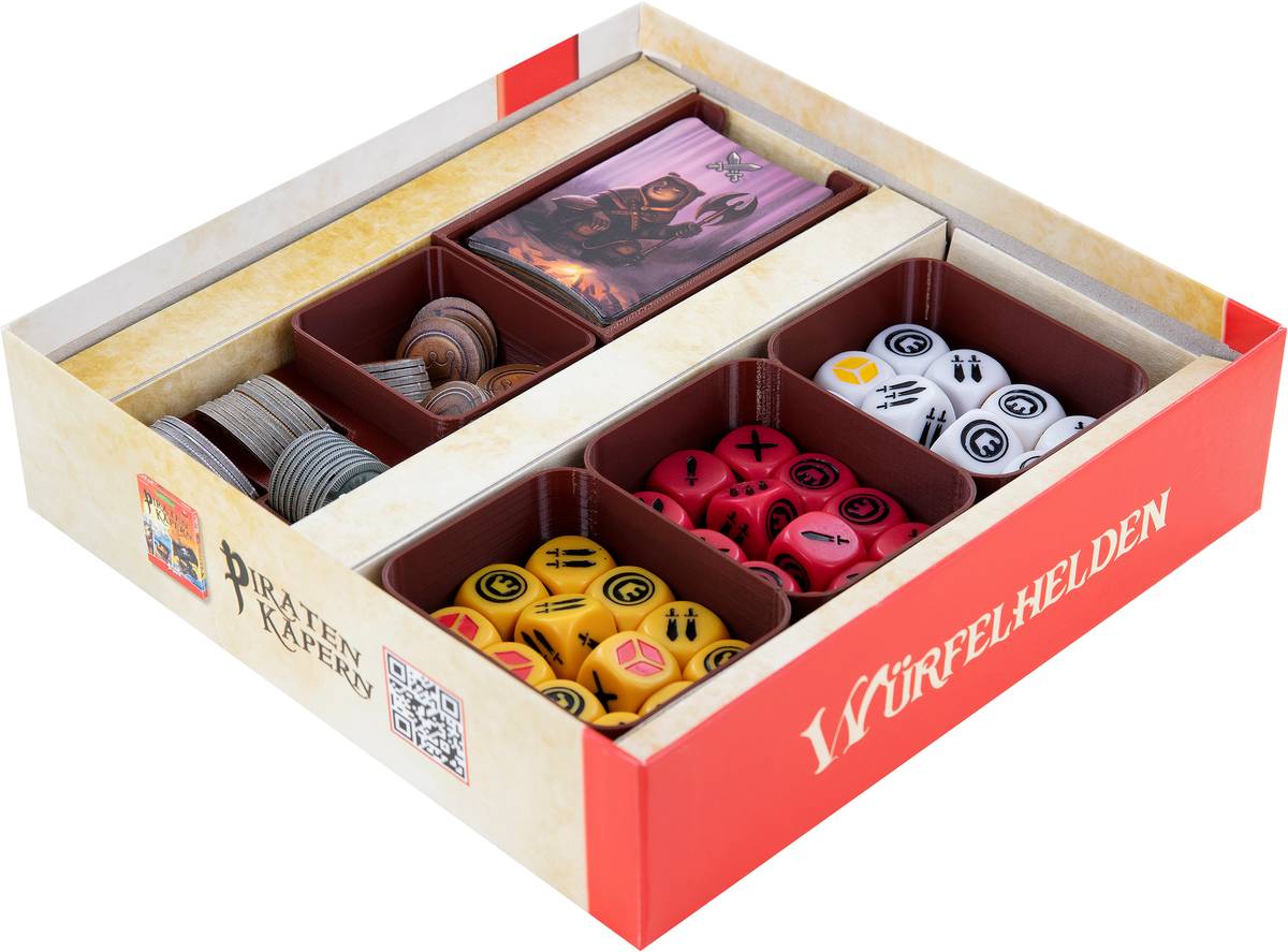 Feldherr Organizer inserts for Dice Hunters of Therion - core game box