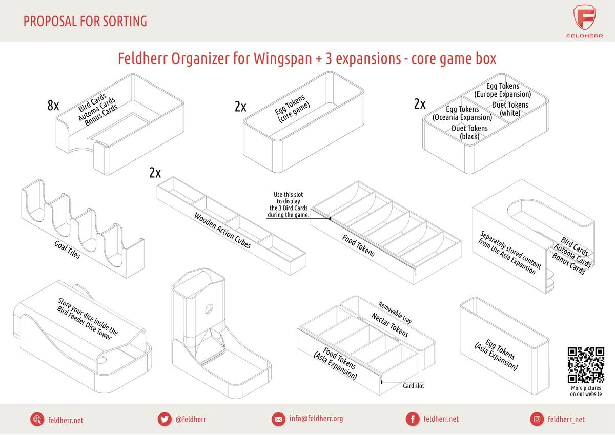 Feldherr Organizer Per Minecraft: Builders & Biomes + Mercato Contadino | Vassoi In Plastica E Miniature Per Gioco Da Tavolo