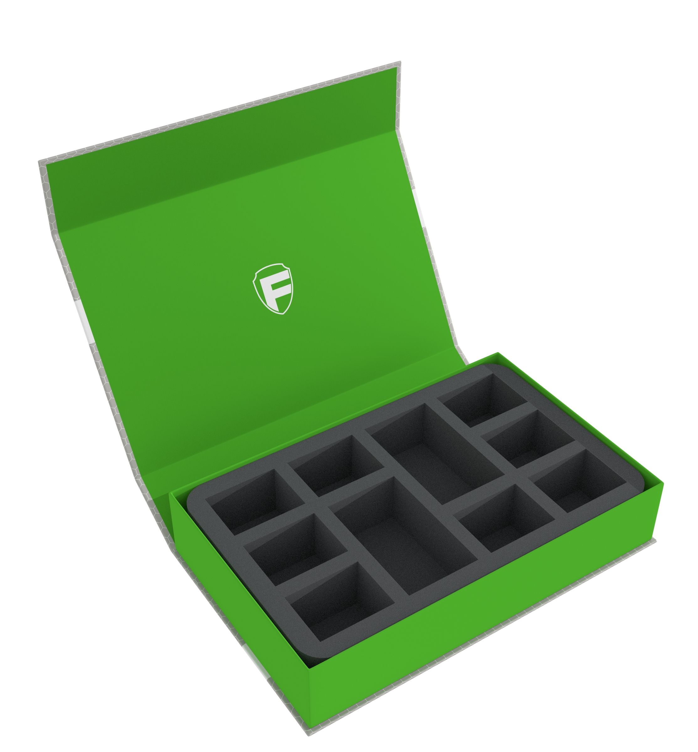 Feldherr Magnetic Box Gialla Per 16 Miniature Su Base 25mm - Trasporto E Stoccaggio Con Schiuma Made In Germany