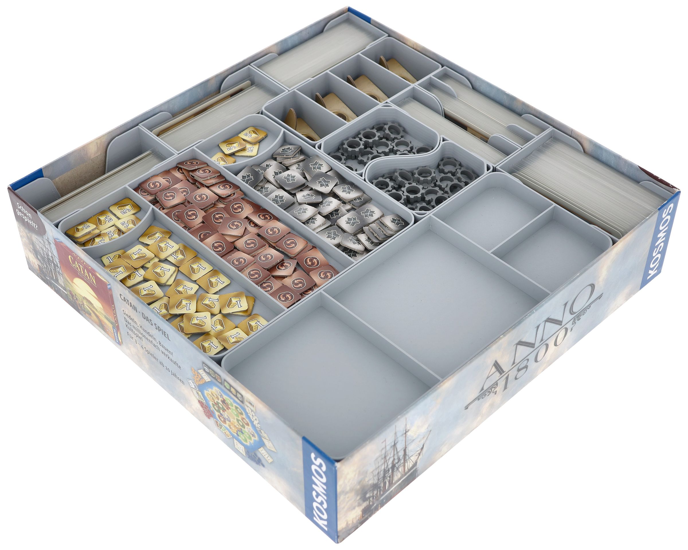 Feldherr Organizer Per Anno 1800 – Scatola Di Gioco Principale, Vassoi E Portacarte Stampati In 3D, Made In Germany
