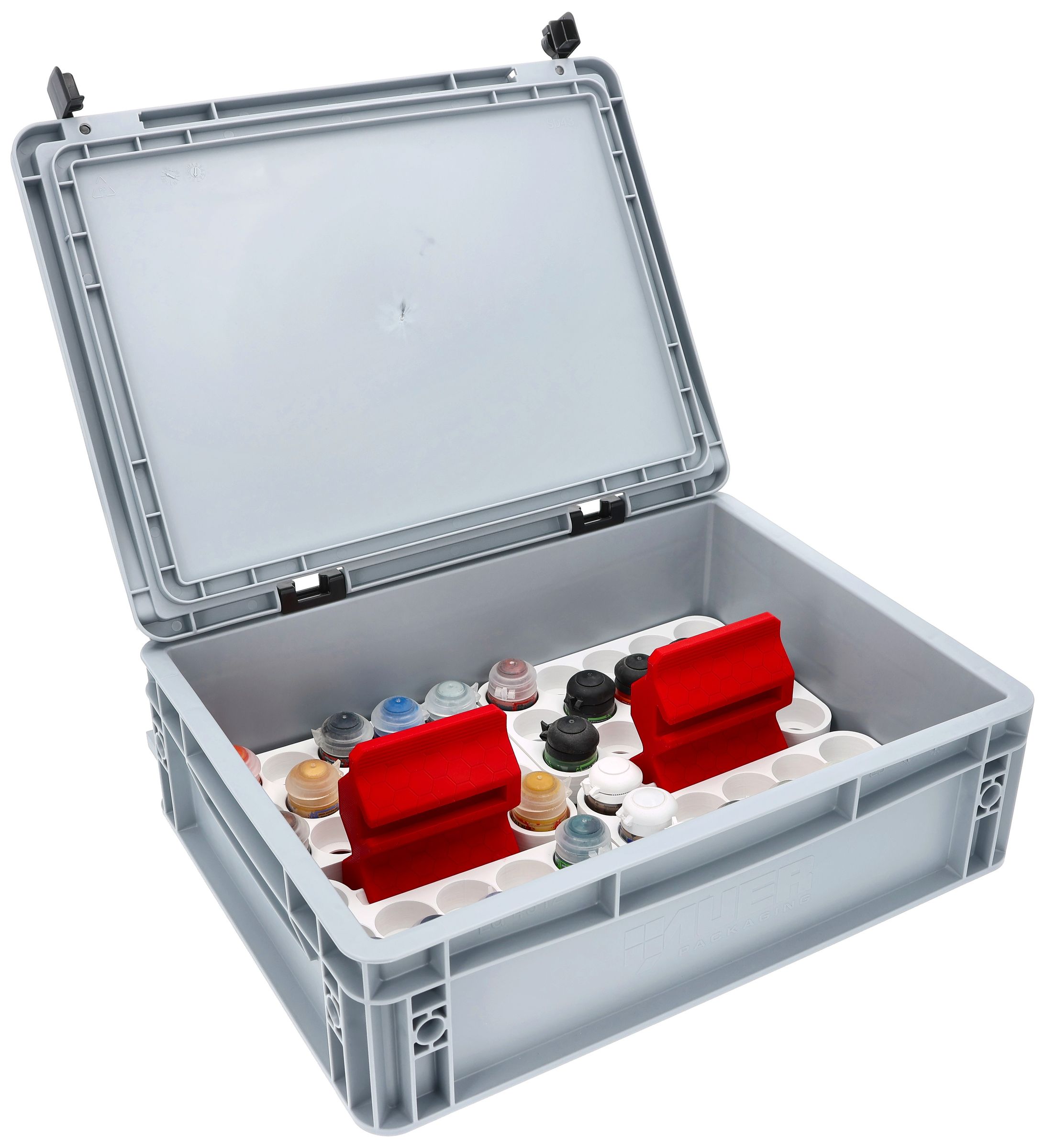 Feldherr Bastidores De Pintura + Bandejas De Fichas Para 4l Cajas Realmente útiles - 56 Botes De