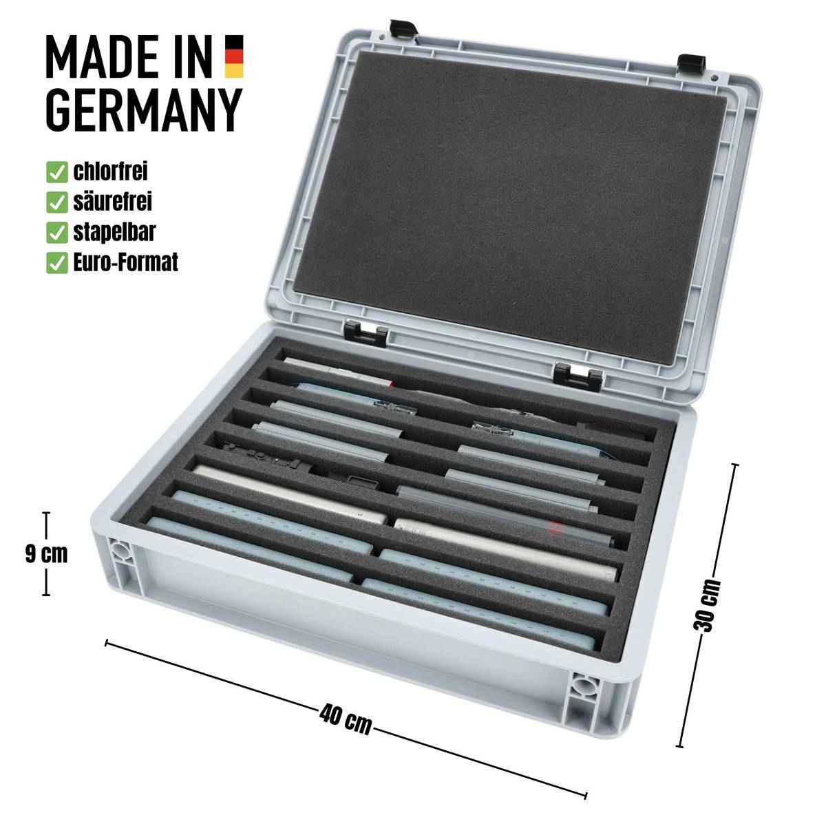 Feldherr Eurobox 40 X 30 Model Railway Set N Scale - 8 Compartments
