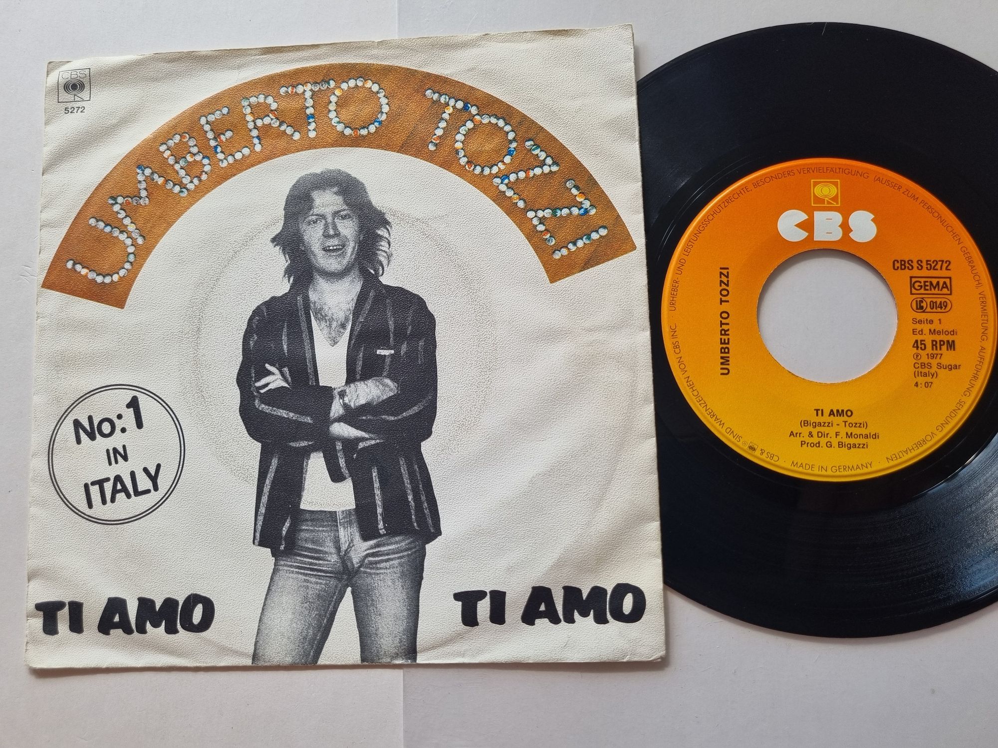 (未使用･未開封品)　Te Amo Te Amo Te Amo lok26k6 Umberto Tozzi – Ti Amo – Vinyl (7