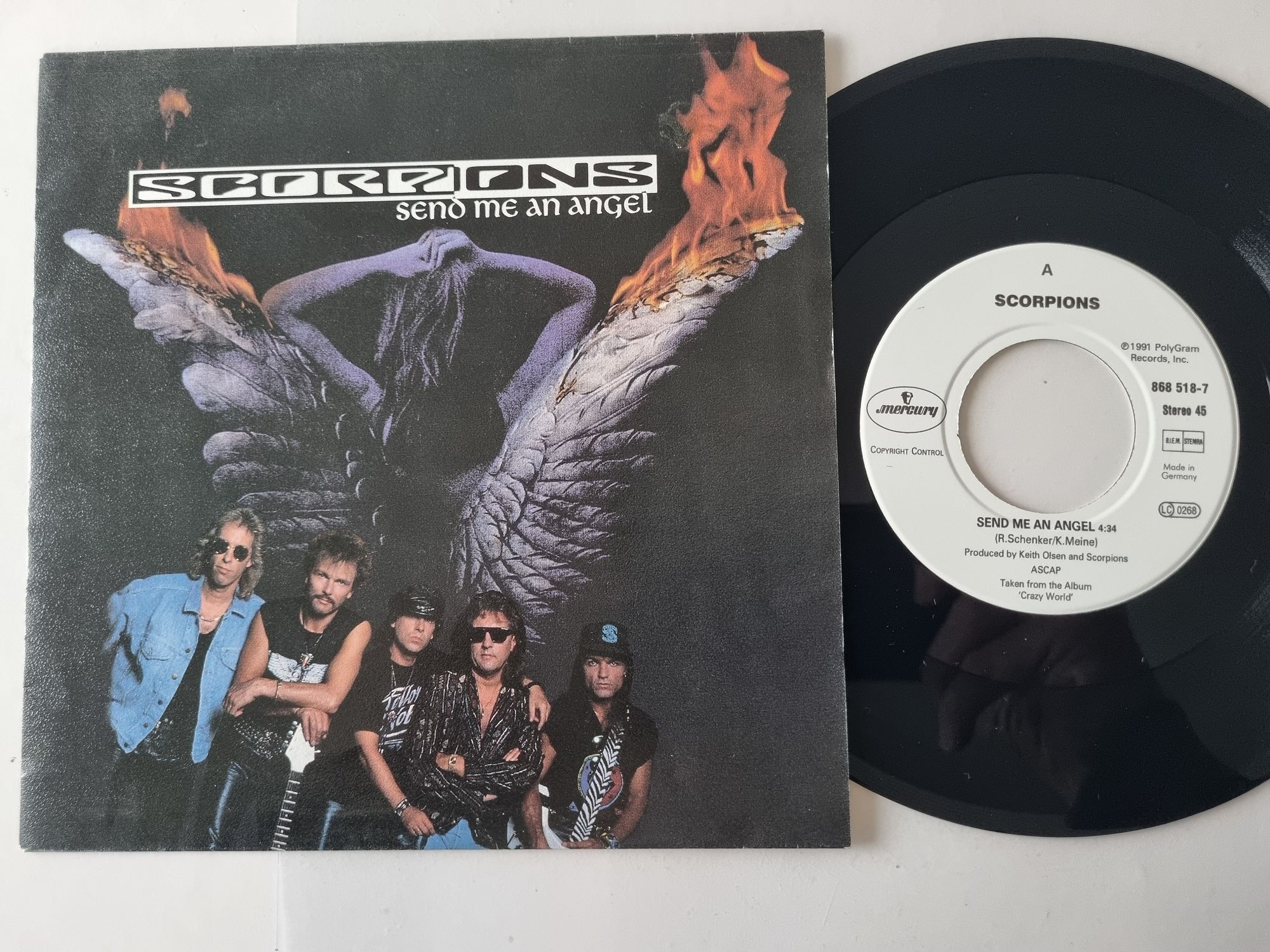 Scorpions - Send me an angel/ Crazy world 7'' Vinyl Europe | eBay