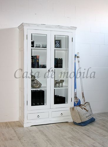 Vitrine-2tuerig-Massivholz-weiss-antik-lackiert-9508-2