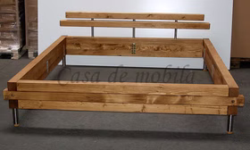Balkenbett tokio massiv holzrahmen doppelbett massivholz metallbeine Balkenbett tokio massiv holzrahmen doppelbett massivholz metallbeine