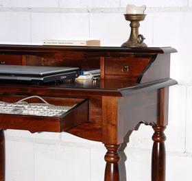 detailfoto computertisch schreibtisch büromöbel arte povera kolonial braun detailfoto computertisch schreibtisch büromöbel arte povera kolonial braun