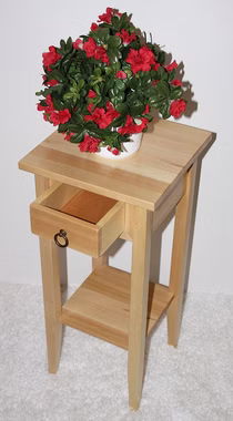 Massivholz Blumenhocker mit Schubladen und Ablage 32x70x32cm DECOR Pappel massiv natur lackiert Casa de mobila Goslar Massivholz Blumenhocker mit Schubladen und Ablage 32x70x32cm DECOR Pappel massiv natur lackiert Casa de mobila Goslar