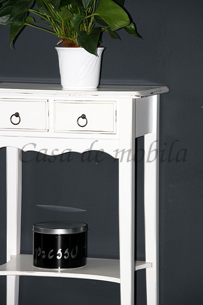 Massivholz Beistelltisch Konsolentisch Shabby Chic weiß vintage Massivholz Beistelltisch Konsolentisch Shabby Chic weiß vintage