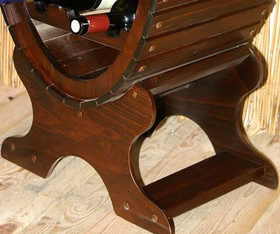detail holz fassregal Dunkelbraun kolonial rustikal casademobila