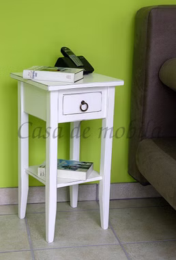 Massivholz Beistelltisch shabby chic vintage mit Schublade und Ablage Massivholz Beistelltisch shabby chic vintage mit Schublade und Ablage