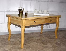 Couchtisch 98x50x48cm VENEZIA Pappel massiv natur lackiert massiver Holztisch aus Linde natur lackiert Wohnzimmer-Möbel