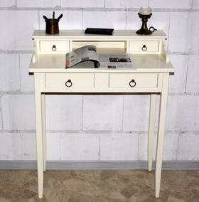 massivholz Schminktisch mit schubladen klein arte povera creme lackiert Casademobila Goslar massivholz Schminktisch mit schubladen klein arte povera creme lackiert Casademobila Goslar