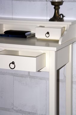 massivholz sekretär klein mit aufsatz linde massiv cremefarben lackiert Casademobila Goslar massivholz sekretär klein mit aufsatz linde massiv cremefarben lackiert Casademobila Goslar