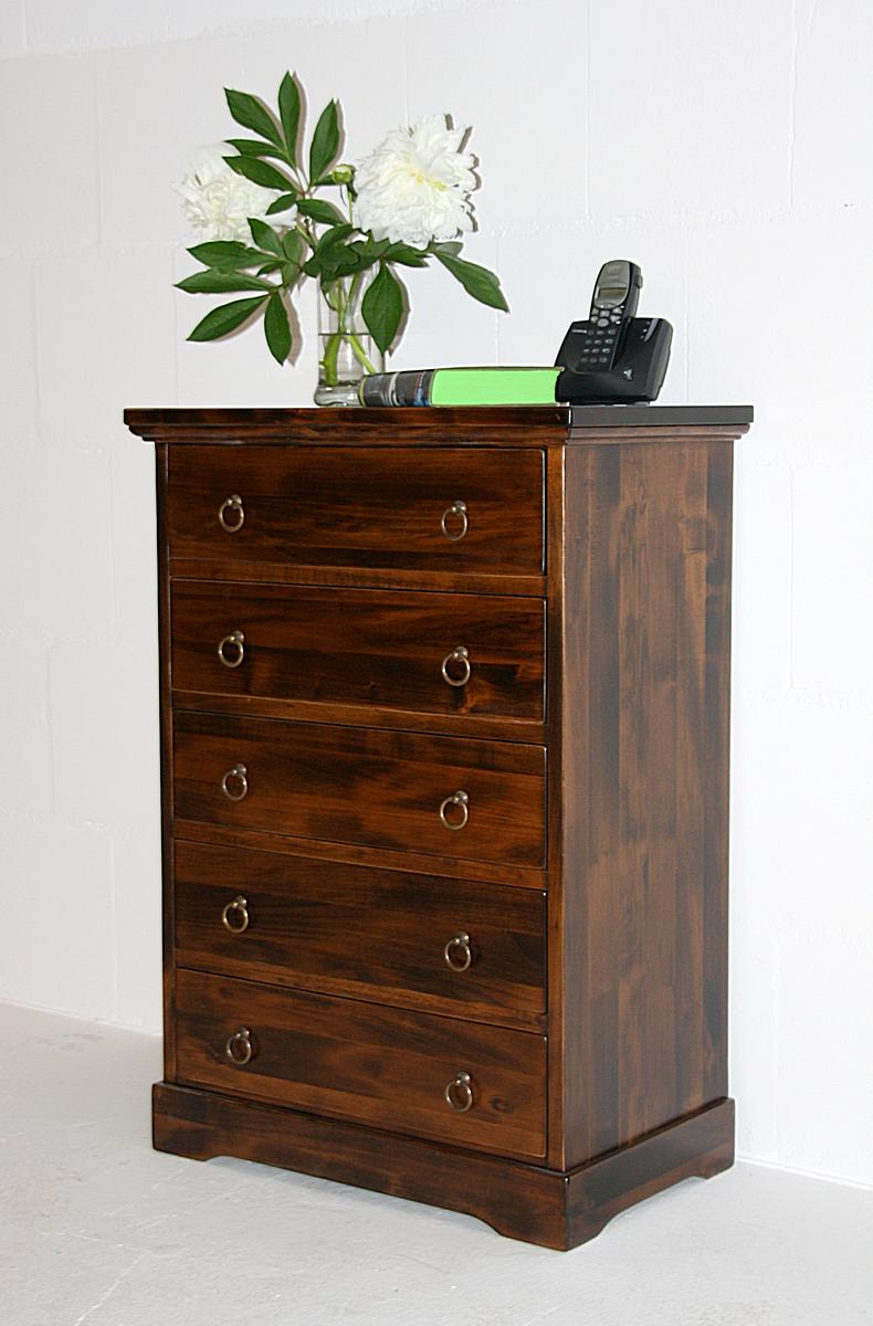 Massivholz Schubladen-kommode braun kolonial Anrichte Telefon-schrank
