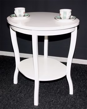 Beistelltisch oval 58x57x48cm VENEZIA Pappel weiß lackiert Massivholz Beistelltisch oval 58x57x48cm Pappel massiv weiß lackiert Casademobila Goslar