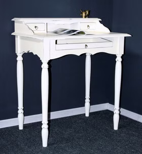 Sekretär mit Schreibauszug schubladen VARESE 78x90x52cm Pappel massiv weiß antik lackiert shabby Casademobila Goslar Sekretär mit Schreibauszug schubladen VARESE 78x90x52cm Pappel massiv weiß antik lackiert shabby Casademobila Goslar